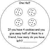 Search result: 'One Half: A Fractions Book: Dividing a Set of 4 Objects in Half'