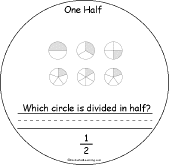 Search result: 'One Half: A Fractions Book: Recognizing Half a Circle'