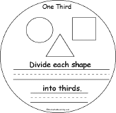 Divide each shape in thirds