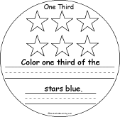 Color one third of the stars blue