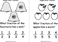 Search result: 'Pumpkin Patch: Fractions Book, A Printable Book: Haystacks, Apples'