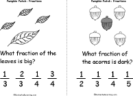 Search result: 'Pumpkin Patch: Fractions Book, A Printable Book: Leaves, Acorns'