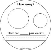 Search result: 'How Many Colorful Shapes? Book: 2 Pink Circles'