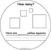 Search result: 'How Many Colorful Shapes? Book: 4 Yellow Squares'