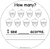 9 acorns