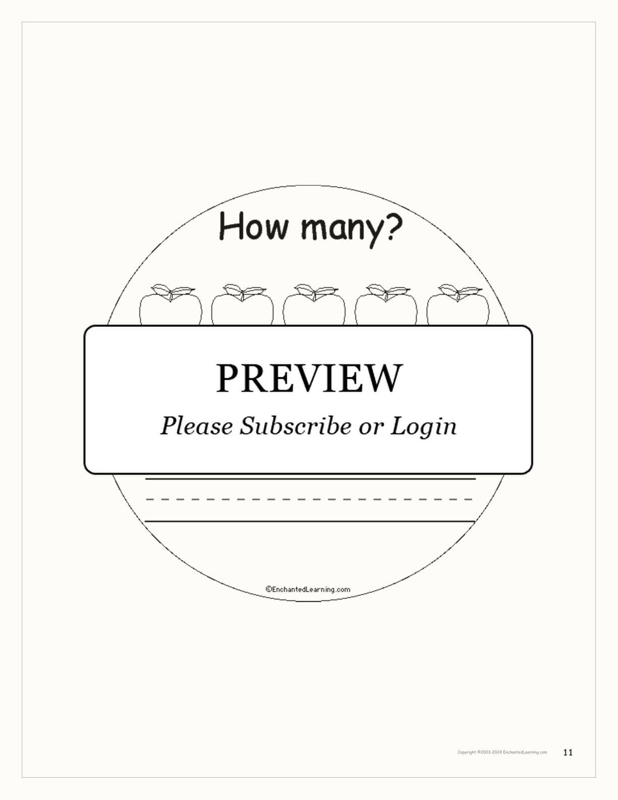 Thanksgiving — How Many? interactive worksheet page 11