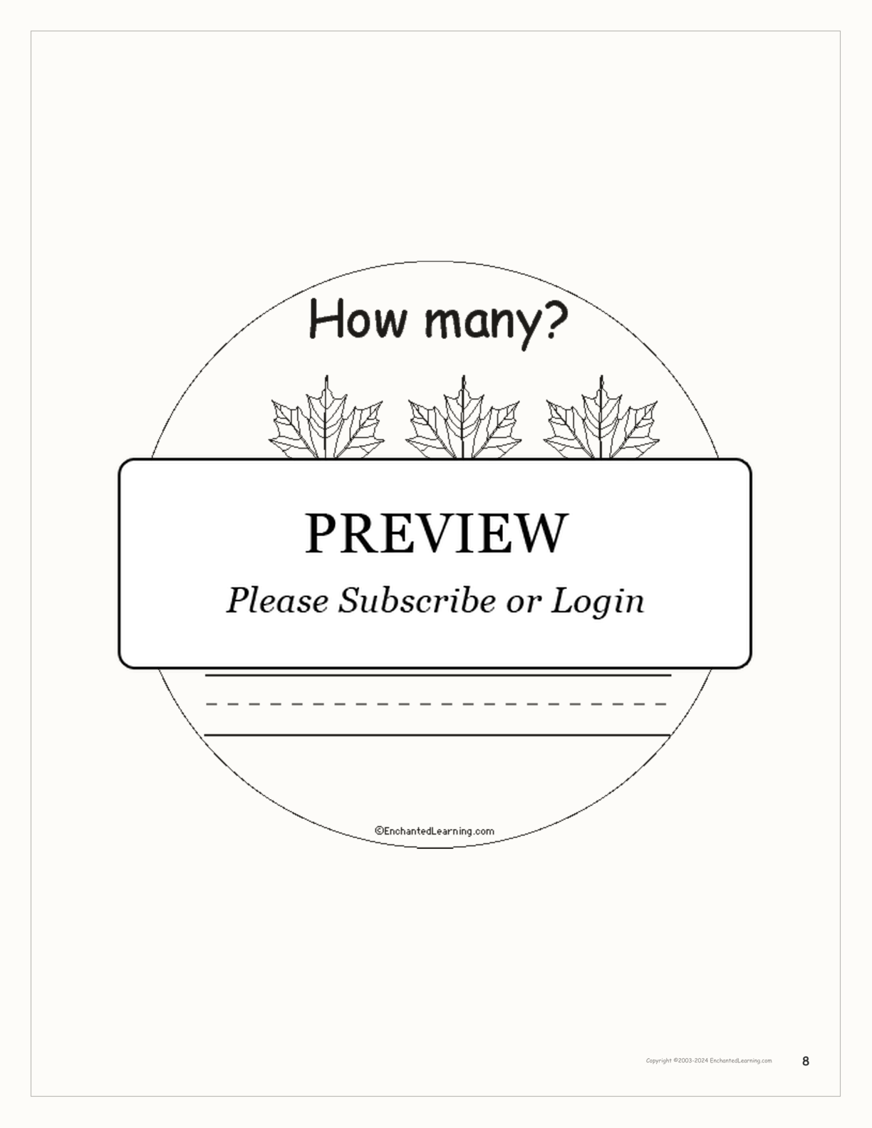 Thanksgiving — How Many? interactive worksheet page 8