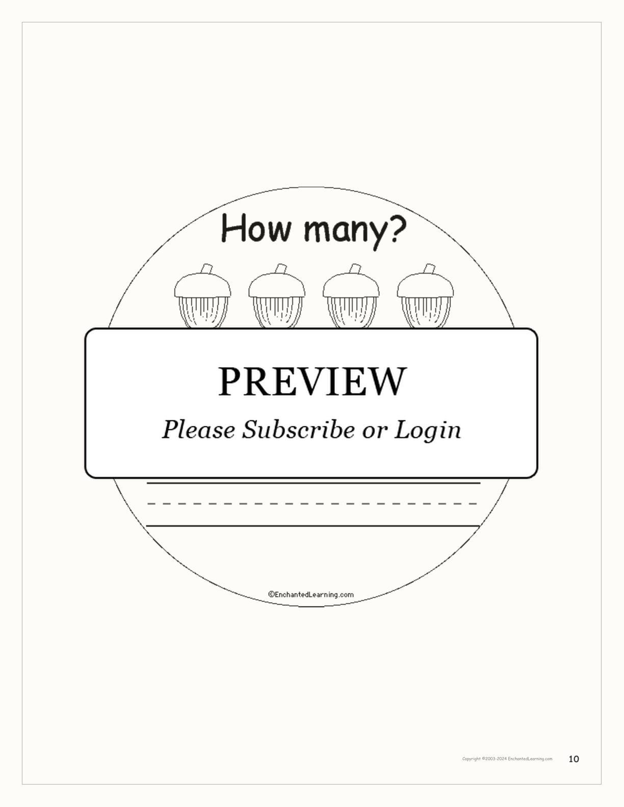 Thanksgiving — How Many? interactive worksheet page 10
