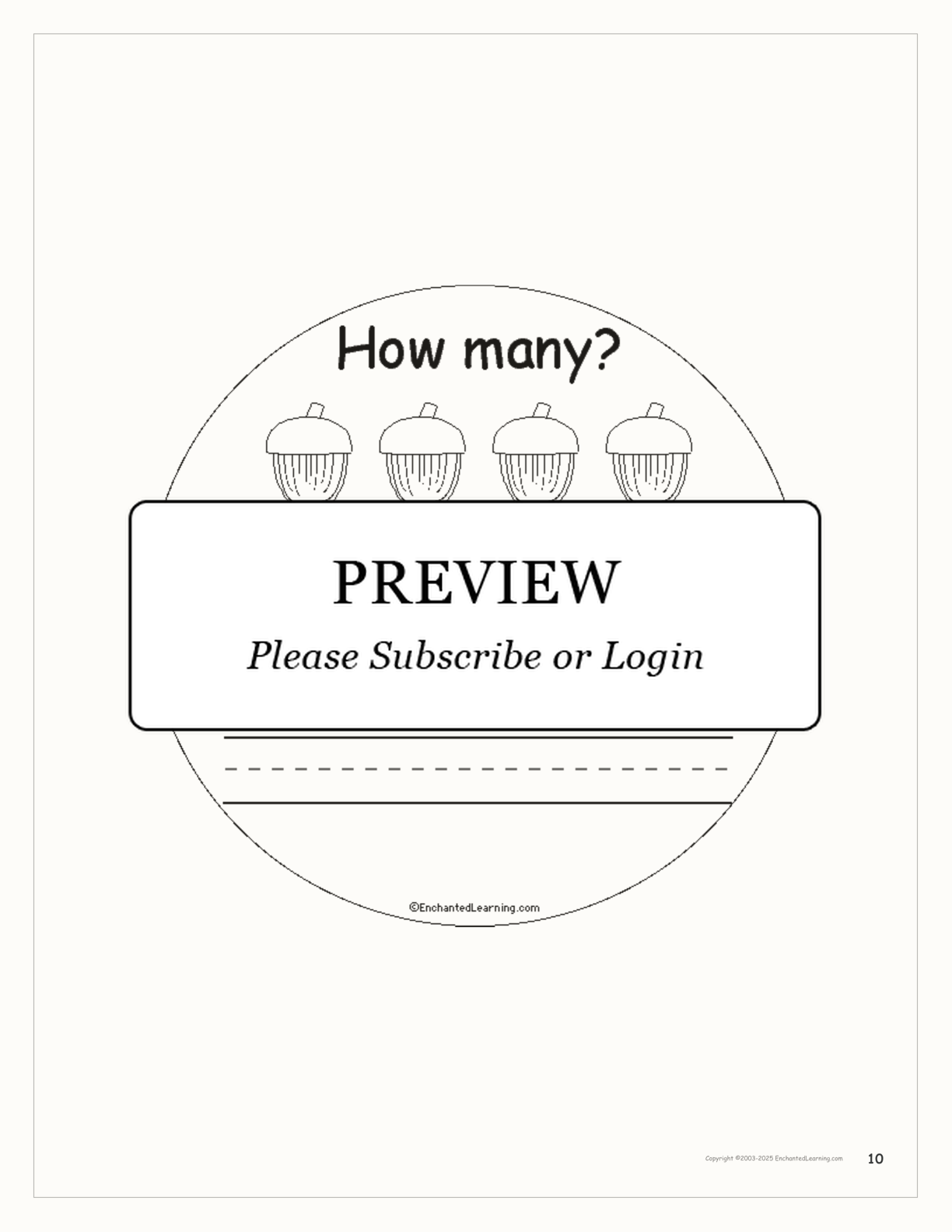 Thanksgiving — How Many? interactive worksheet page 10