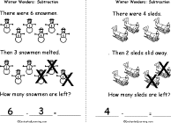 Search result: 'Winter Wonders: Subtraction Book, A Printable Book: Snowmen, Sleds'