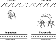 Search result: 'Sotto il Mare/Under the Sea Book, A Printable Book in Italian: Jellyfish, Crab'