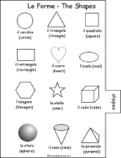 Search result: 'Italian Word Book #2 to Print: Shapes/Le Forme Page'