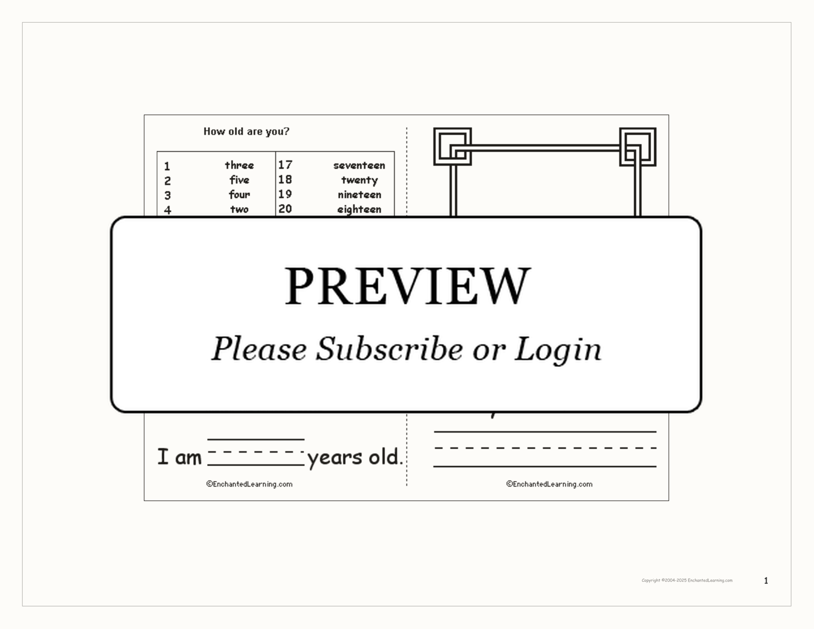 'My Name Is...' Book interactive printout page 1