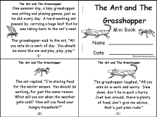Search result: 'The Ant and The Grasshopper Word Book Early Reader Book: Page 1'