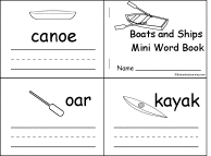 Search result: 'Boats and Ships Mini Word Book, A Printable Book'