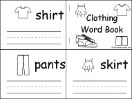 Search result: 'Clothing Word Book, A Printable Book'