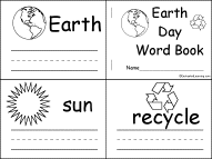 Search result: 'Earth Day Word Book Early Reader Book: Page 1'