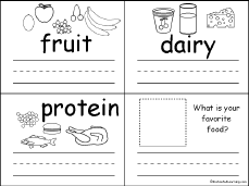 Search result: 'Food Groups Word Book Early Reader Book: Page 2'