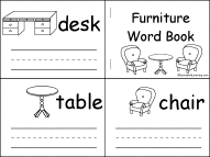Search result: 'Furniture Word Book Early Reader Book: Page 1'