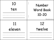 Search result: 'Numbers Word Book #2, A Printable Book'