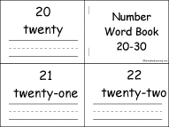 Search result: 'Numbers Word Book #3, A Printable Book'