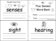 Search result: 'Senses Word Book, A Printable Book'