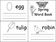 Search result: 'Spring Word Book Early Reader Book: Page 1'