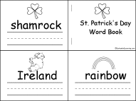 Search result: 'St. Patrick's Day Word Book Early Reader Book: Page 1'