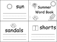 Search result: 'Summer Word Book Early Reader Book: Page 1'