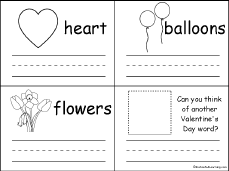 Search result: 'Valentine's Day Word Book Early Reader Book: Page 2'