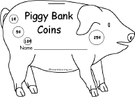 Search result: 'Piggy Bank Coins Book, A Printable Book: Cover'