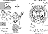 Search result: 'Barack Obama Activity Book, A Printable Book: Color the Map, Label the Presidential Seal'