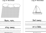 Search result: 'Long A Words Book, A Printable Book: Rain, rain, stay away.  Sail away on a lake'