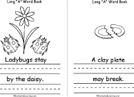 Search result: 'Long A Words Book, A Printable Book: Ladybugs, Stay, Daisy, Clay, Plate, Break'
