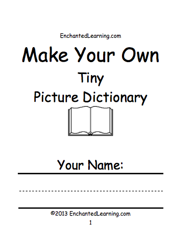 make your own tiny picture dictionary  a short book to