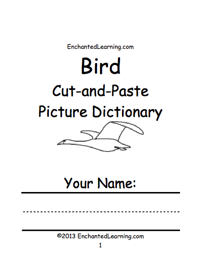 Search result: 'Bird Cut-and-Paste Picture Dictionary - A Short Book to Print'