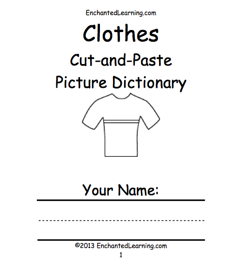 Search result: 'Clothes Cut-and-Paste Picture Dictionary - A Short Book to Print'