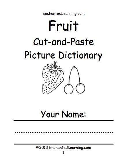 Search result: 'Fruit Cut-and-Paste Picture Dictionary - A Short Book to Print'