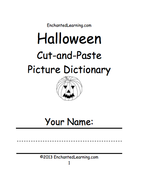 Search result: 'Halloween Cut-and-Paste Picture Dictionary - A Short Book to Print'