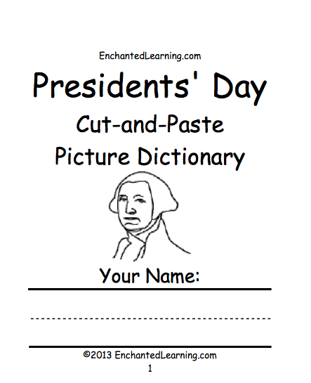 Search result: 'Presidents' Day Cut-and-Paste Picture Dictionary - A Short Book to Print'