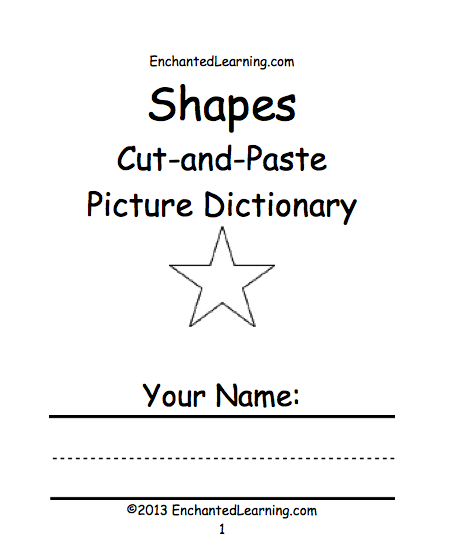 Search result: 'Shapes Cut-and-Paste Picture Dictionary - A Short Book to Print'