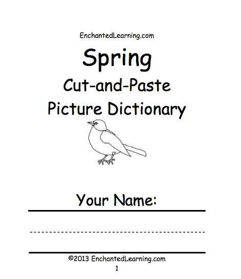 Search result: 'Spring Cut-and-Paste Picture Dictionary - A Short Book to Print'