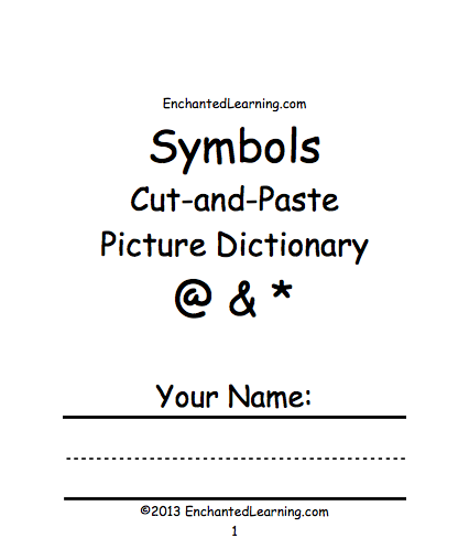 Search result: 'Symbols Cut-and-Paste Picture Dictionary - A Short Book to Print'