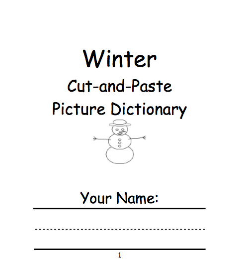 Search result: 'Winter Cut-and-Paste Picture Dictionary - A Short Book to Print'