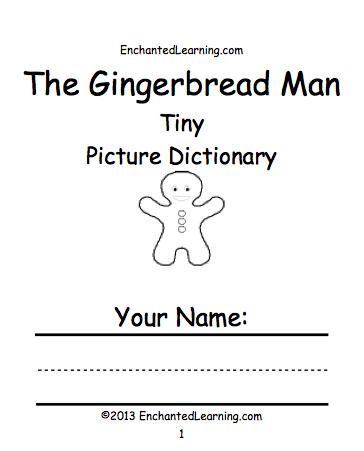 Search result: 'The Gingerbread Man Tiny Picture Dictionary - A Short Book to Print'