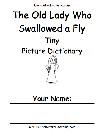 Search result: 'The Old Lady Who Swallowed a Fly Tiny Picture Dictionary - A Short Book to Print'