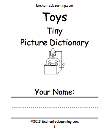 Search result: 'Toys Tiny Picture Dictionary - A Short Book to Print'