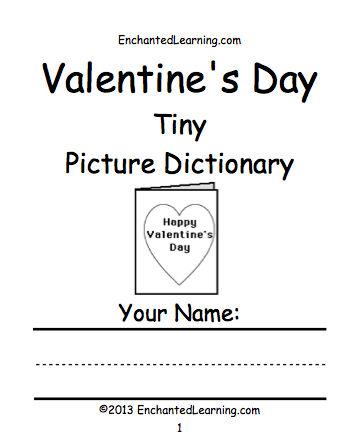 Search result: 'Valentine's Day Picture Dictionary - A Short Book to Print'