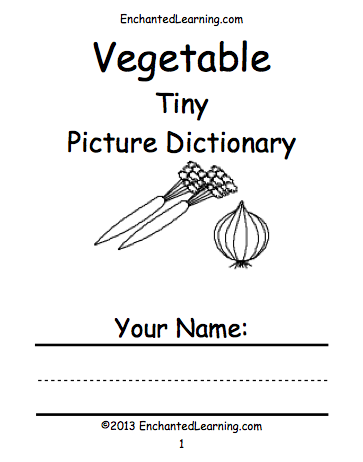 Search result: 'Vegetable Tiny Picture Dictionary - A Short Book to Print'