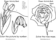 Search result: 'Flower Activity Book, A Printable Book: Color by Number, Maze'
